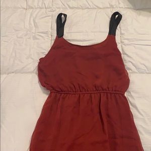 Maroon chiffon dress